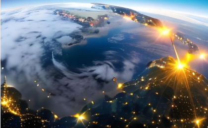 天宫视角看航天员出舱时太空美景